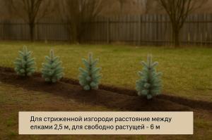 Ель колючая голубая набор для живой изгороди 5 шт С3
